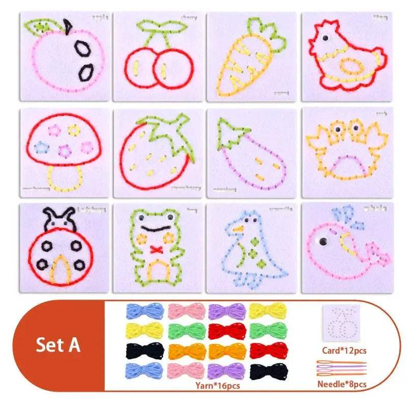 DIY Sewing Kit for Kids Montessori Fine Motor Skills - ToylandEU