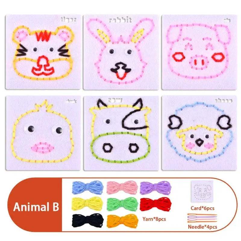 DIY Sewing Kit for Kids Montessori Fine Motor Skills - ToylandEU