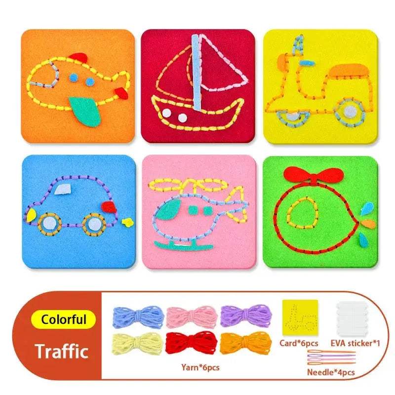 DIY Sewing Kit for Kids Montessori Fine Motor Skills - ToylandEU