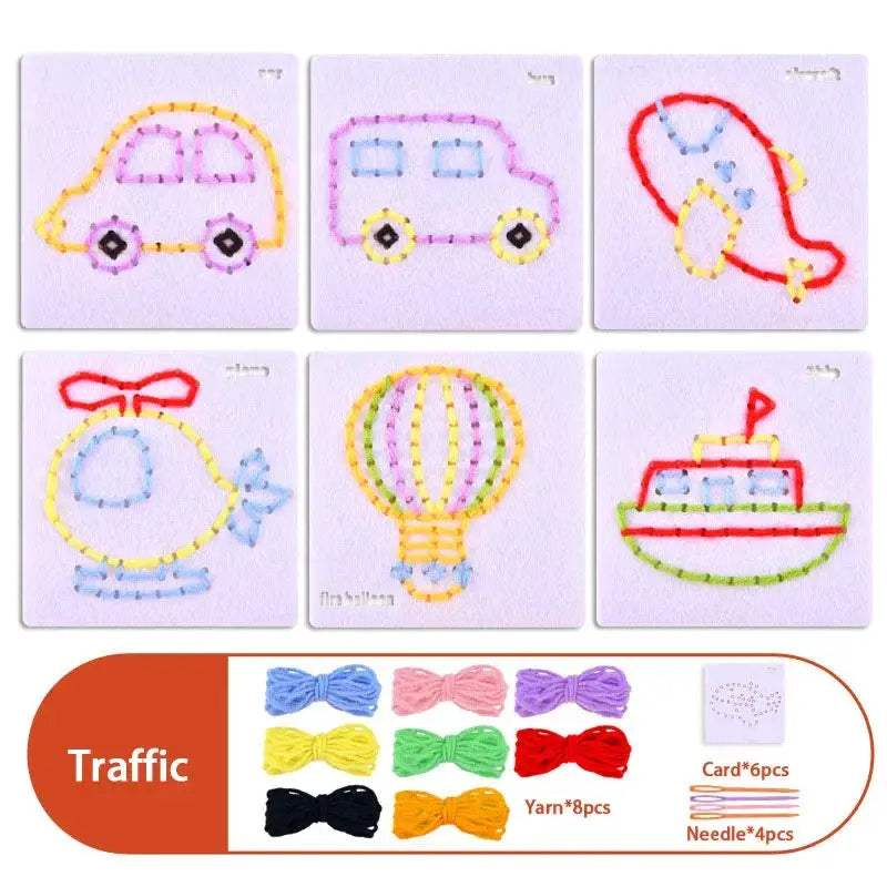 DIY Sewing Kit for Kids Montessori Fine Motor Skills - ToylandEU