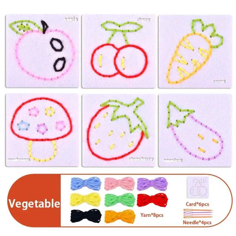 DIY Sewing Kit for Kids Montessori Fine Motor Skills - ToylandEU