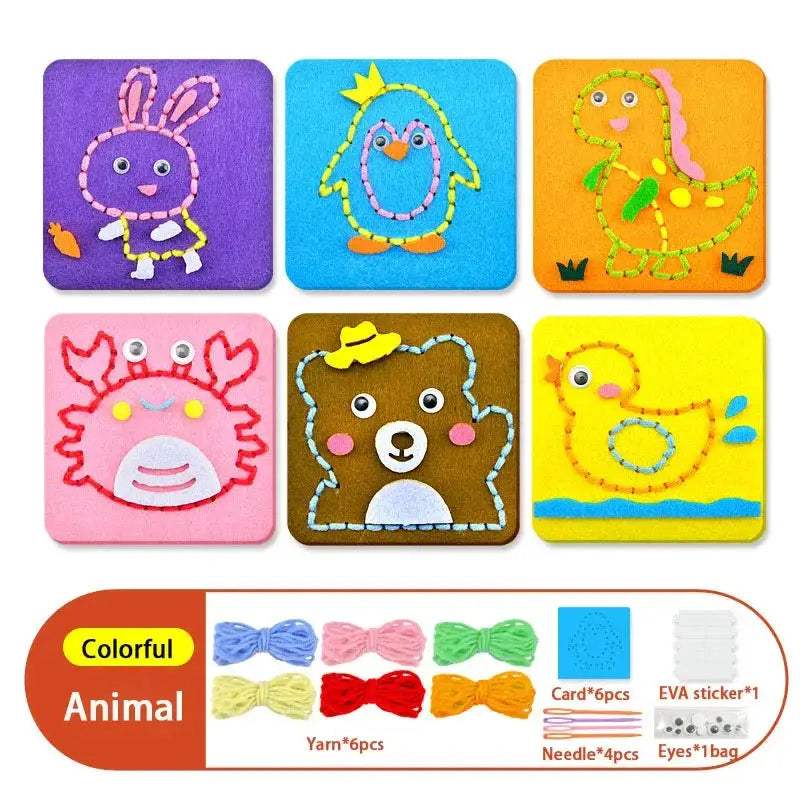 DIY Sewing Kit for Kids Montessori Fine Motor Skills - ToylandEU