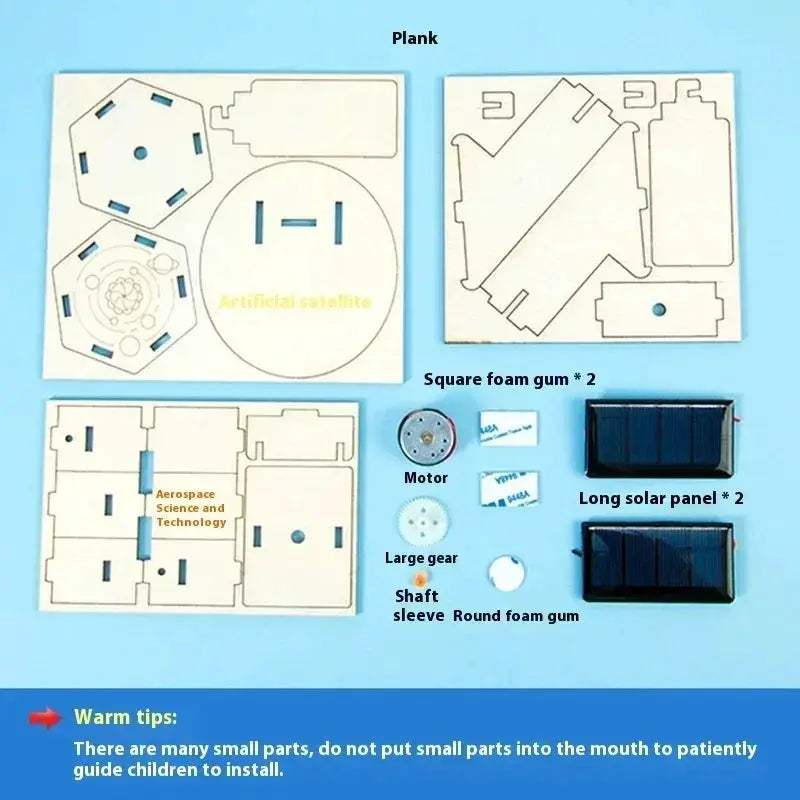 DIY Solar Satellite Educational Wooden Puzzle Kit For Kids - ToylandEU