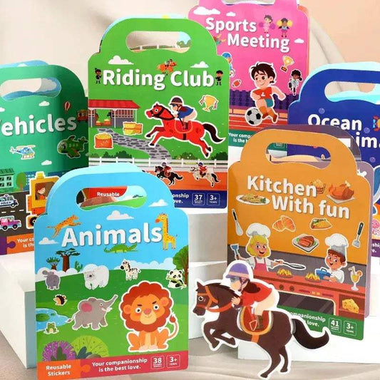  DIY Sticker Book Kids Portable Reusable Activity -  ToylandEU™