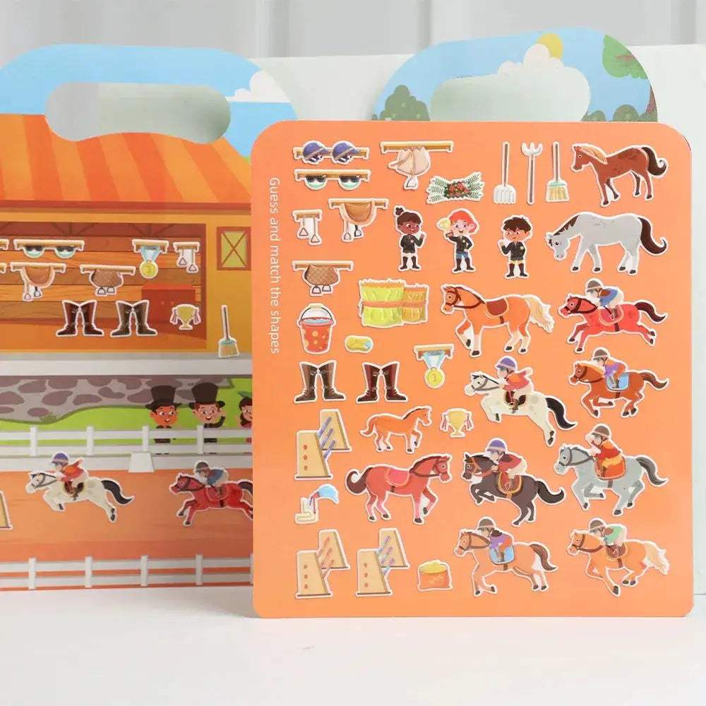 DIY Sticker Book Kids Portable Reusable Quiet Busy Activity - ToylandEU