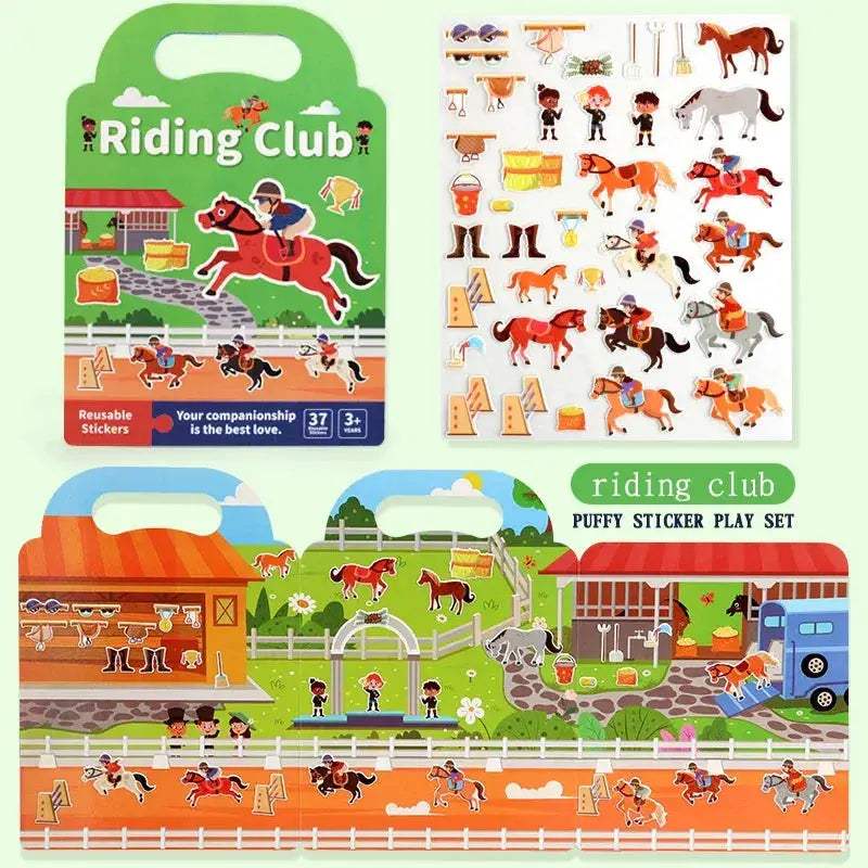 DIY Sticker Book Kids Portable Reusable Quiet Busy Activity - ToylandEU