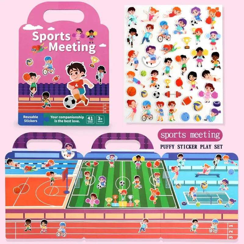 DIY Sticker Book Kids Portable Reusable Quiet Busy Activity - ToylandEU
