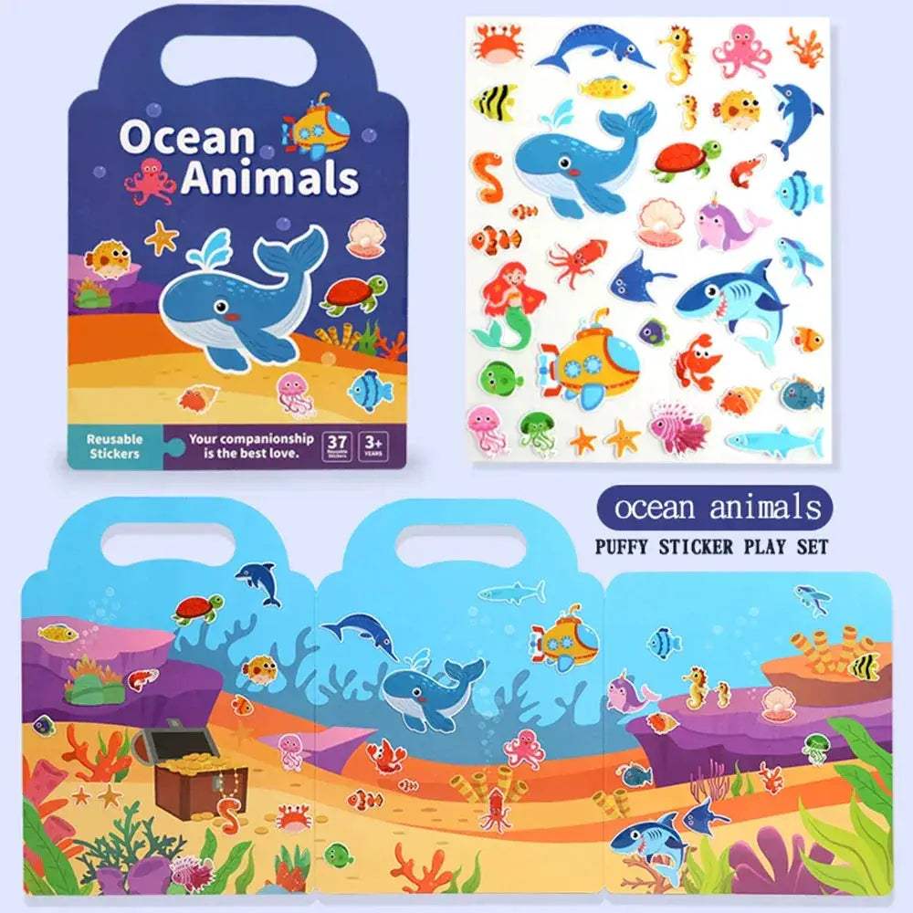 DIY Sticker Book Kids Portable Reusable Quiet Busy Activity - ToylandEU