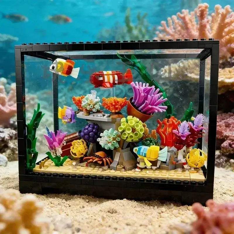 DIY Tropical Aquarium Building Blocks Set For Kids And Adults - ToylandEU
