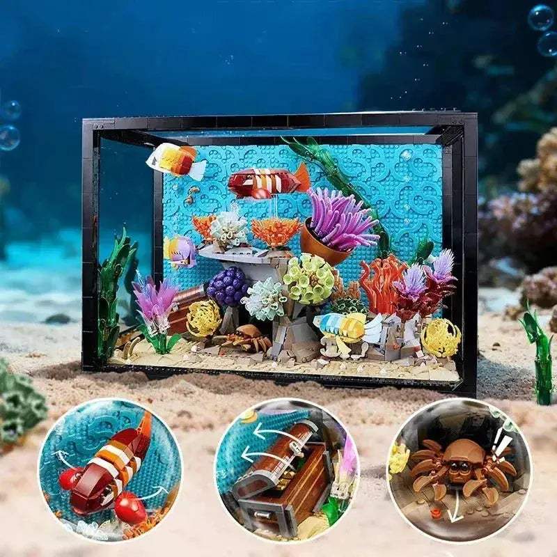 DIY Tropical Aquarium Building Blocks Set For Kids And Adults - ToylandEU