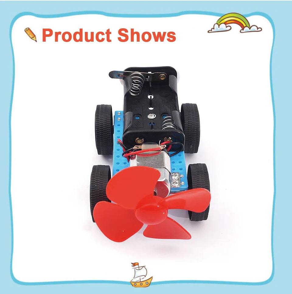 DIY Wind Power Car Assemble Science Model Materials Kits School Projects Teaching Kids Educational Toys Puzzle Equipment Toys - ToylandEU