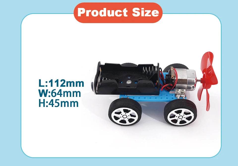 DIY Wind Power Car Assemble Science Model Materials Kits School Projects Teaching Kids Educational Toys Puzzle Equipment Toys - ToylandEU