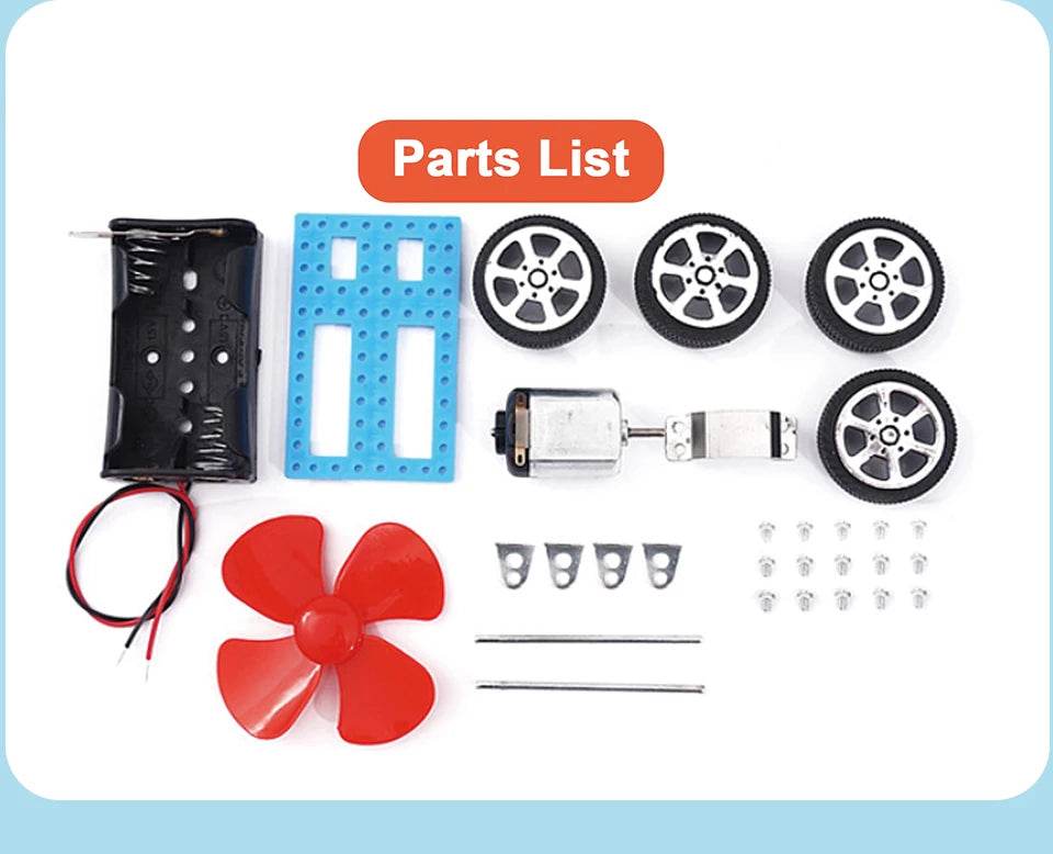 DIY Wind Power Car Assemble Science Model Materials Kits School Projects Teaching Kids Educational Toys Puzzle Equipment Toys - ToylandEU