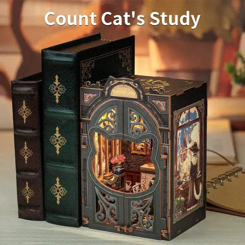 DIY Wooden Book Nook Dollhouse Kit With Easy Assembly - ToylandEU