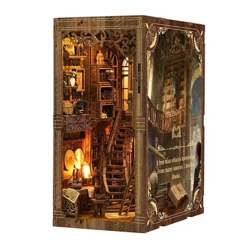 DIY Wooden Book Nook Insert Kit For Dollhouses Decorative - ToylandEU