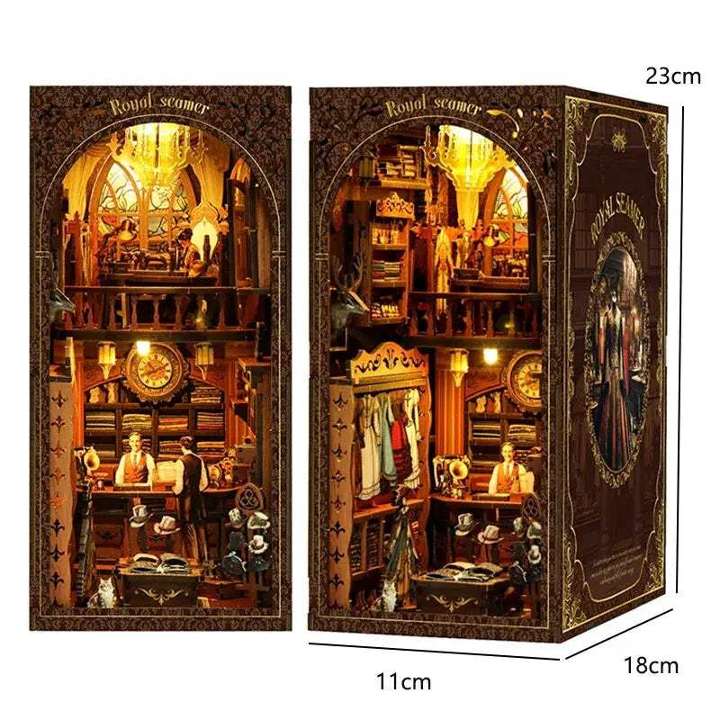 DIY Wooden Book Nook Insert Kit For Dollhouses Decorative - ToylandEU