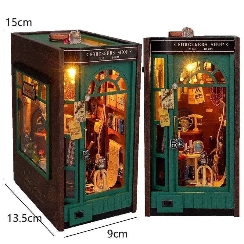 DIY Wooden Book Nook Insert Kit For Dollhouses Decorative - ToylandEU