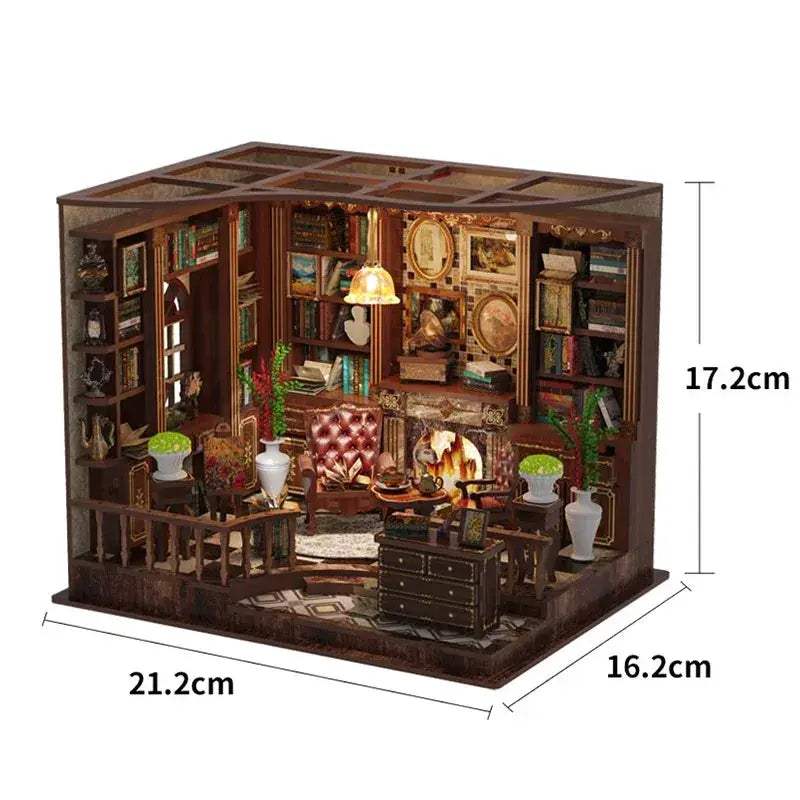 DIY Wooden Book Nook Insert Kit For Dollhouses Decorative - ToylandEU
