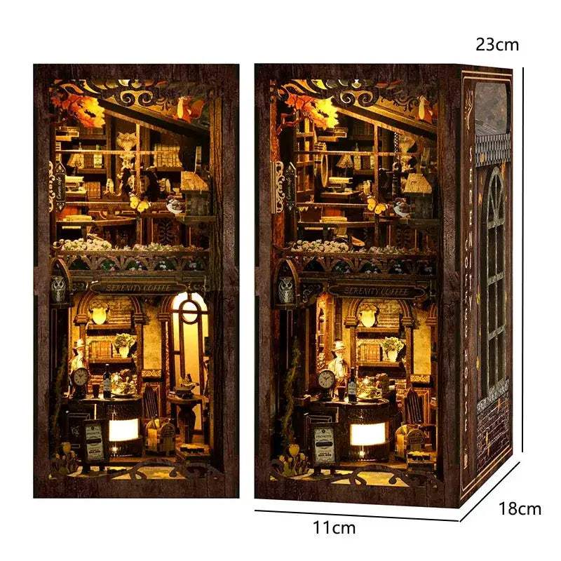 DIY Wooden Book Nook Insert Kit For Dollhouses Decorative - ToylandEU