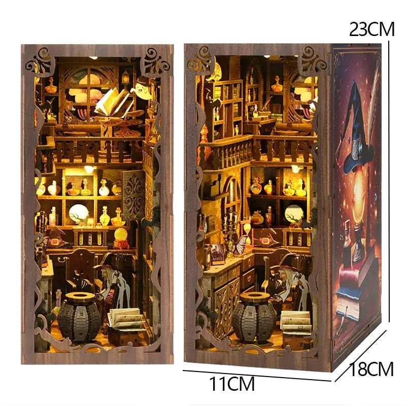 DIY Wooden Book Nook Insert Kit For Dollhouses Decorative - ToylandEU