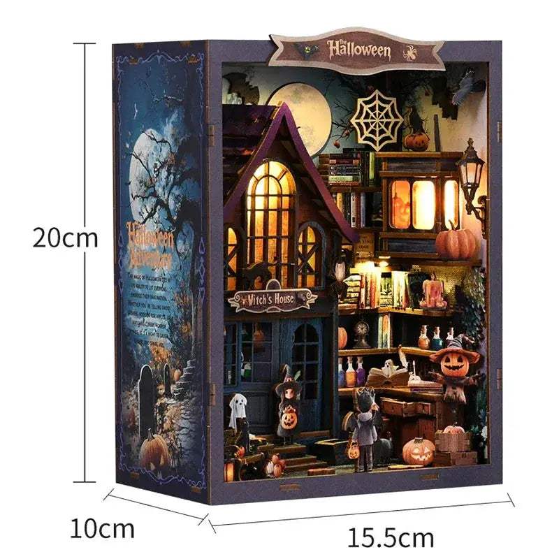 DIY Wooden Book Nook Insert Kit For Dollhouses Decorative - ToylandEU