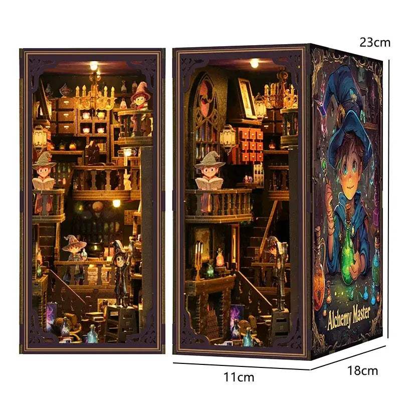 DIY Wooden Book Nook Insert Kit For Dollhouses Decorative - ToylandEU