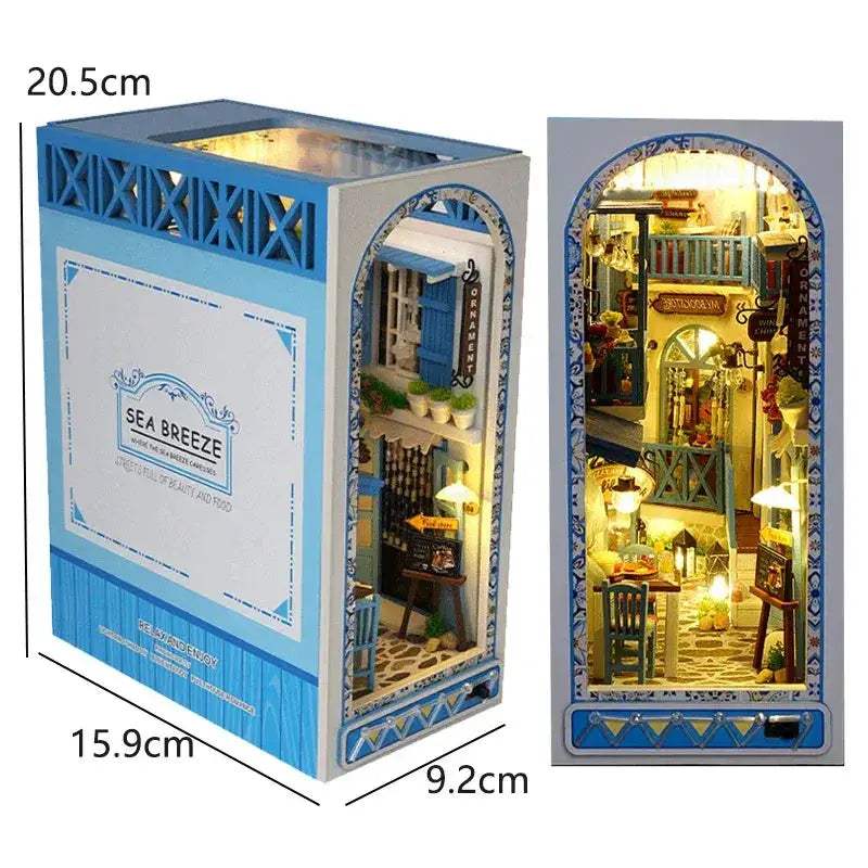 DIY Wooden Book Nook Insert Kit For Dollhouses Decorative - ToylandEU