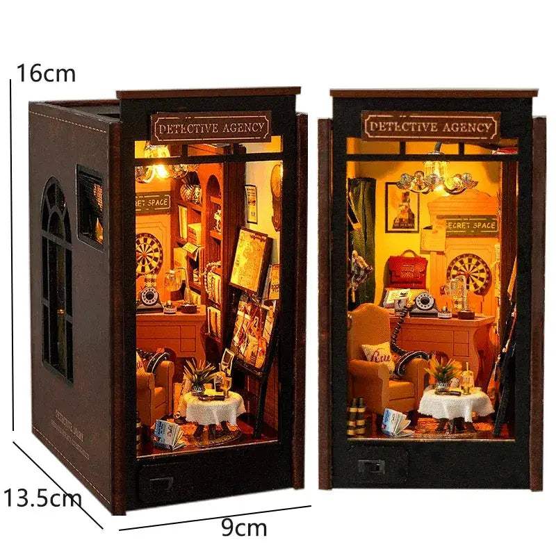 DIY Wooden Book Nook Insert Kit For Dollhouses Decorative - ToylandEU
