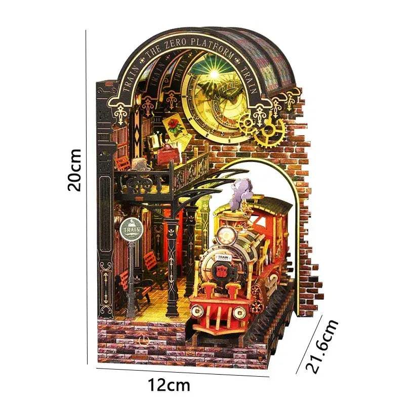 DIY Wooden Book Nook Insert Kit For Dollhouses Decorative - ToylandEU