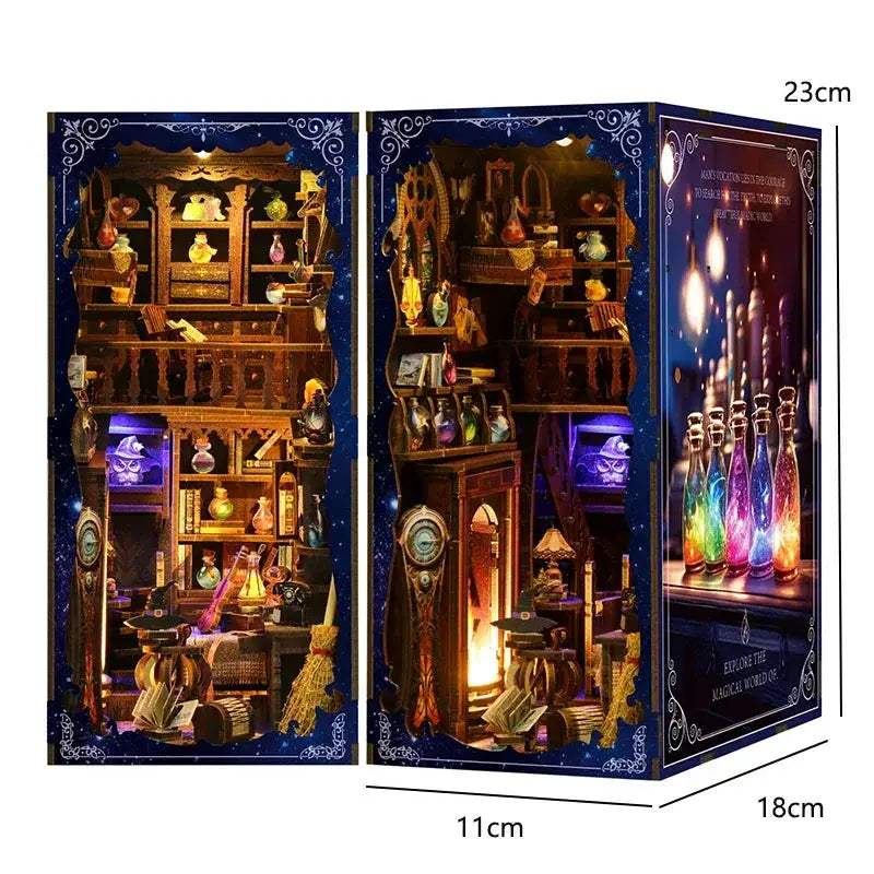 DIY Wooden Book Nook Insert Kit For Dollhouses Decorative - ToylandEU