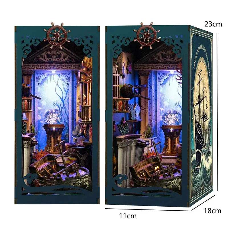 DIY Wooden Book Nook Insert Kit For Dollhouses Decorative - ToylandEU