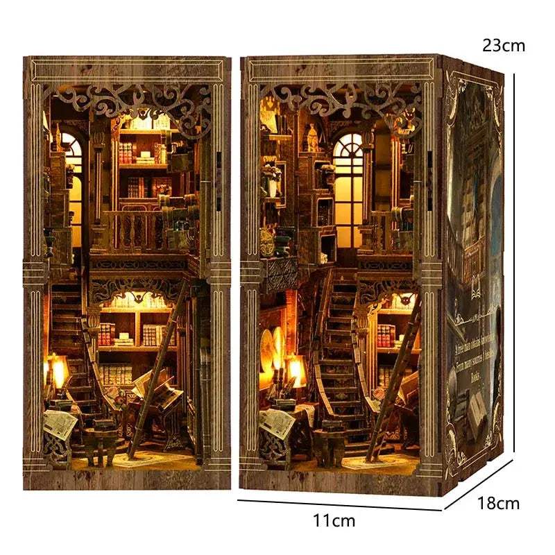 DIY Wooden Book Nook Insert Kit For Dollhouses Decorative - ToylandEU