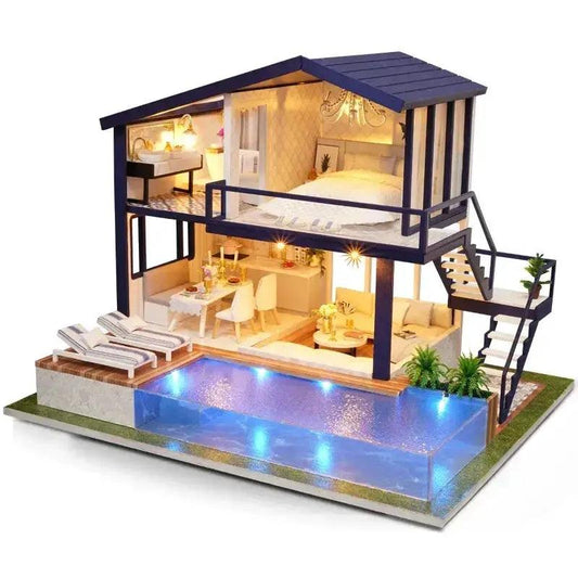  DIY Wooden Doll House Kit With Furniture For Beginners -  ToylandEU™