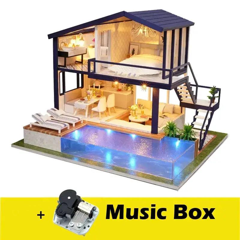  DIY Wooden Doll House Kit With Furniture For Beginners -  ToylandEU™