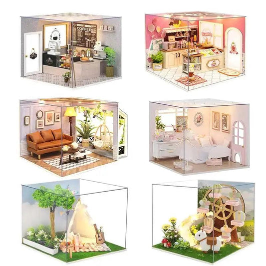  DIY Wooden Dollhouse Coffee Shop Kit For Kids Gift Idea -  ToylandEU™
