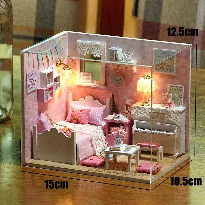 DIY Wooden Dollhouse Coffee Shop Kit For Kids Gift - ToylandEU
