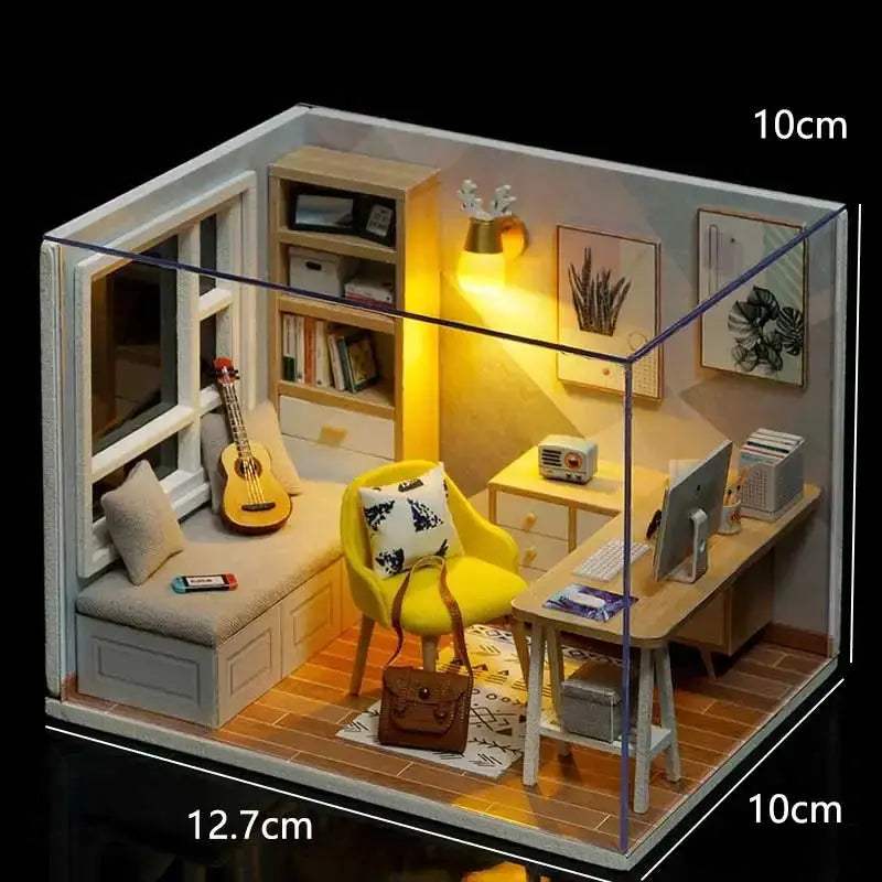 DIY Wooden Dollhouse Coffee Shop Kit For Kids Gift - ToylandEU