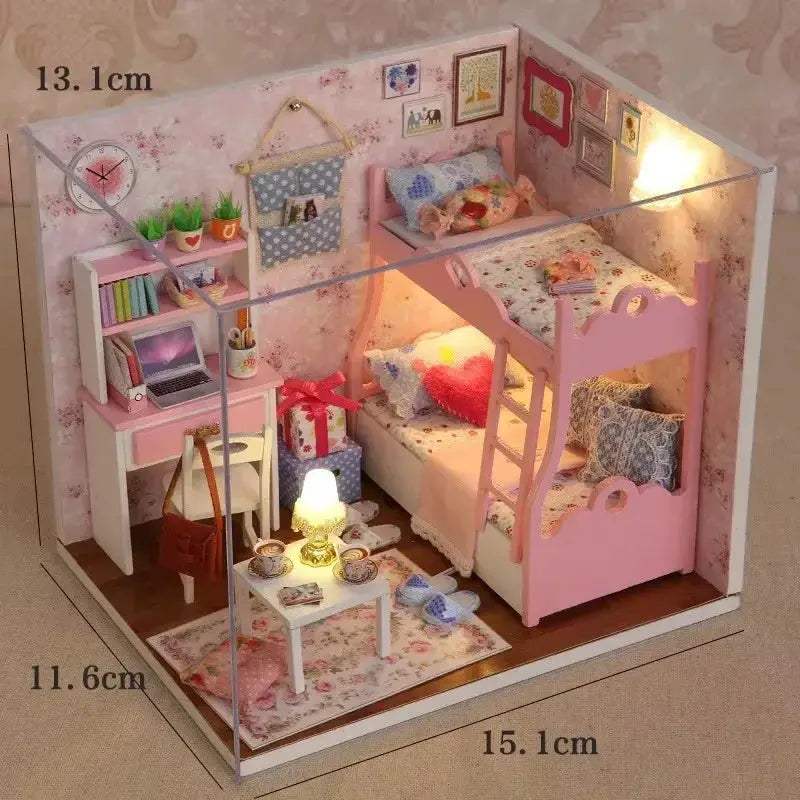 DIY Wooden Dollhouse Coffee Shop Kit For Kids Gift - ToylandEU