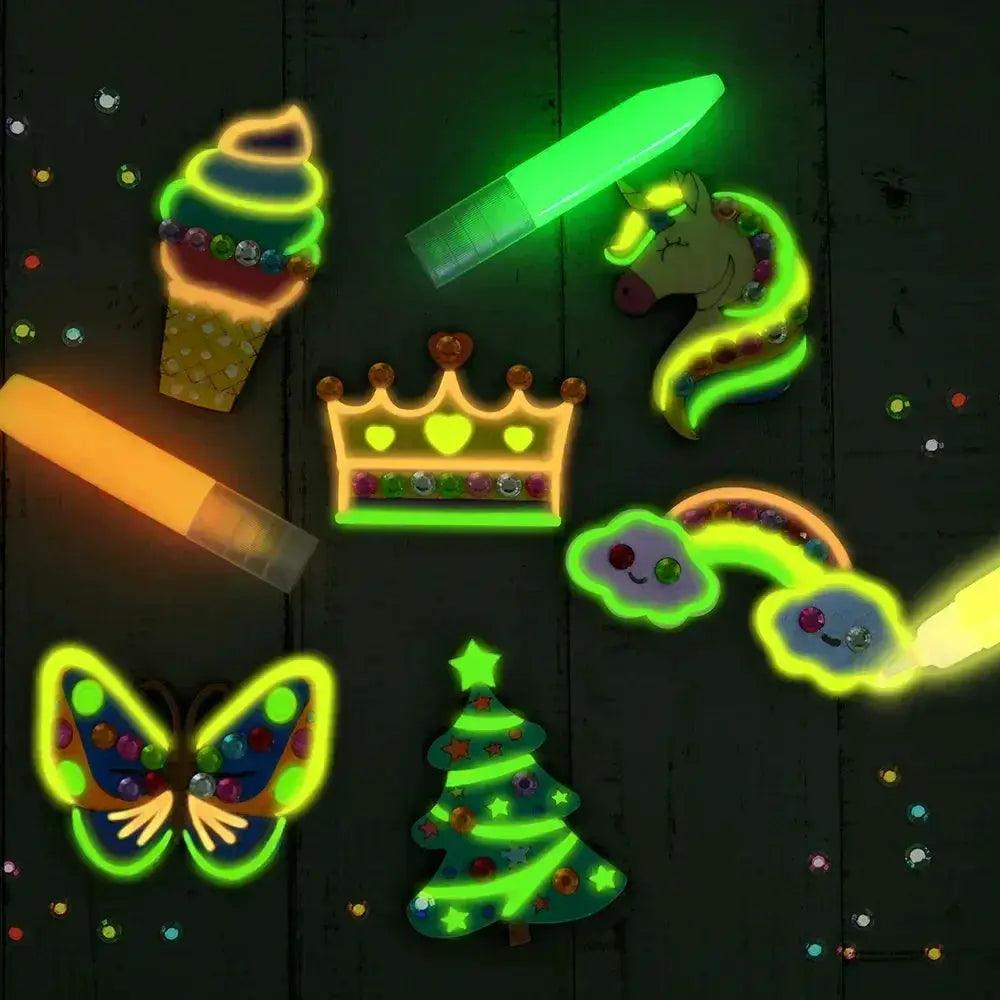 DIY Wooden Magnets Kids Craft Kit Glow In The Dark -  ToylandEU™
