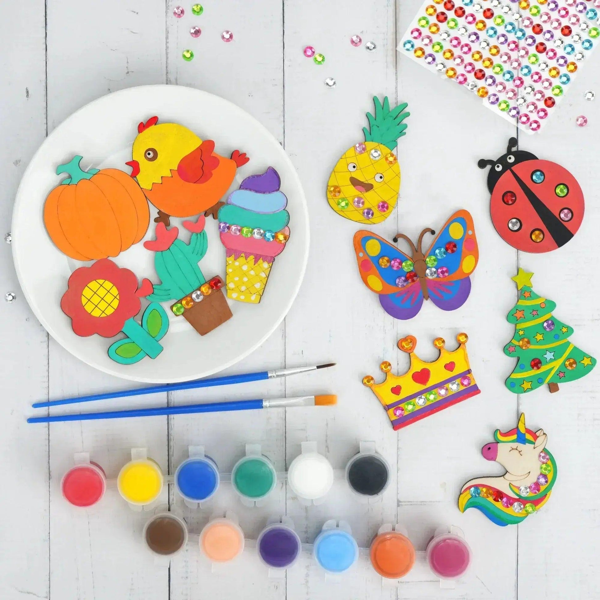  DIY Wooden Magnets Kids Craft Kit Glow In The Dark -  ToylandEU™