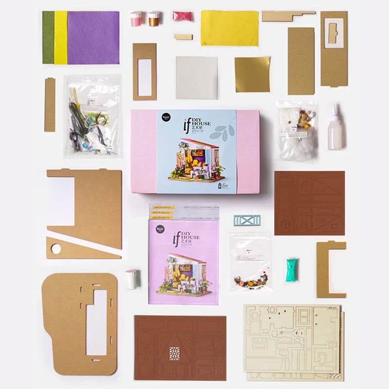 DIY Wooden Miniature Dollhouse 1:24 Model Kit - ToylandEU