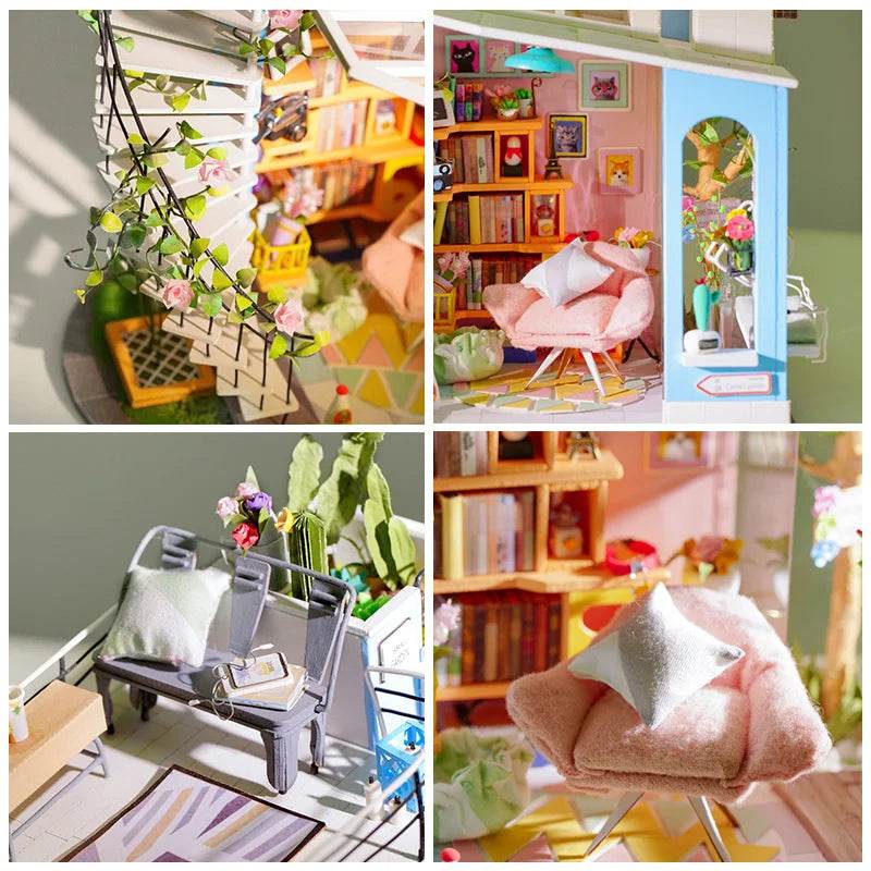 DIY Wooden Miniature Dollhouse 1:24 Model Kit - ToylandEU