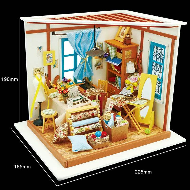 DIY Wooden Miniature Dollhouse 1:24 Model Kit - ToylandEU