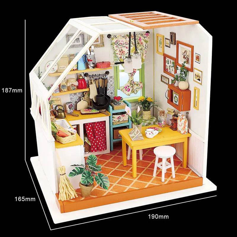 DIY Wooden Miniature Dollhouse 1:24 Model Kit - ToylandEU