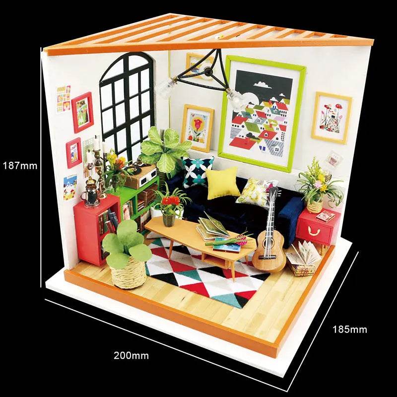 DIY Wooden Miniature Dollhouse 1:24 Model Kit - ToylandEU