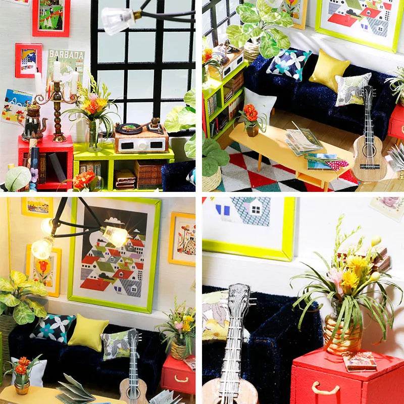 DIY Wooden Miniature Dollhouse 1:24 Model Kit - ToylandEU