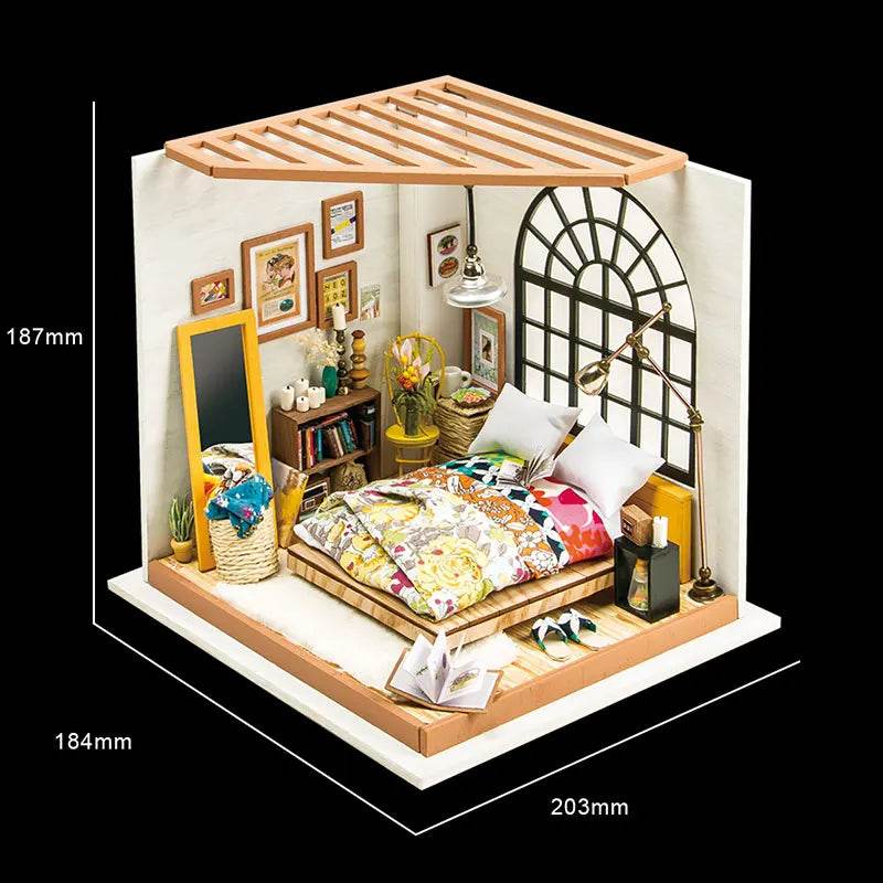 DIY Wooden Miniature Dollhouse 1:24 Model Kit - ToylandEU