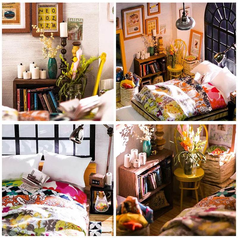 DIY Wooden Miniature Dollhouse 1:24 Model Kit - ToylandEU