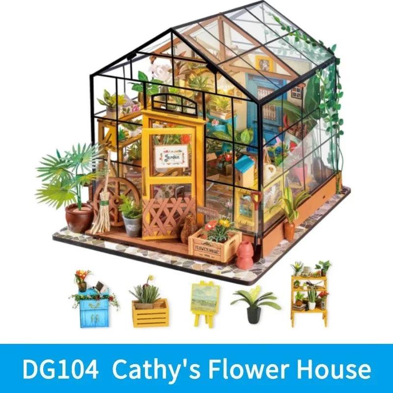 DIY Wooden Miniature Dollhouse 1:24 Model Kit - ToylandEU