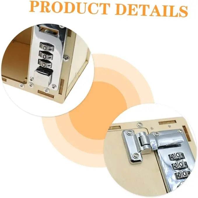 DIY Wooden Password Box for Kids Assembling Code Box Science School Projects Experiment Kits Science Toys STEM Educational Toys - ToylandEU